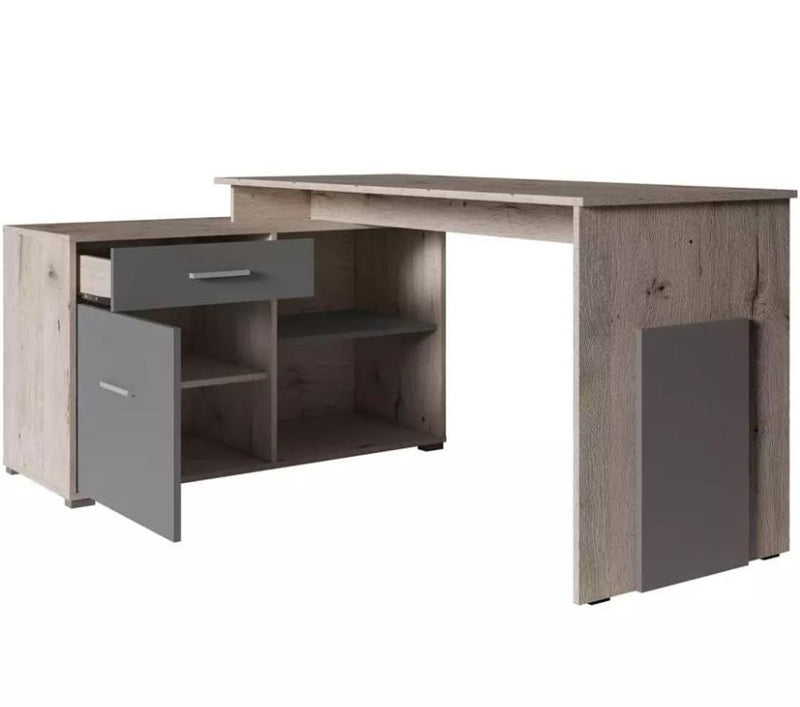 Como 60 Corner Desk 110cm [Graphite] - White Background 2