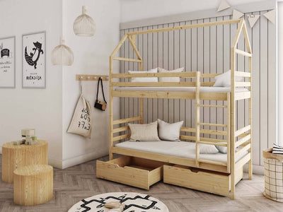 Wooden Bunk Bed Alex With Storage