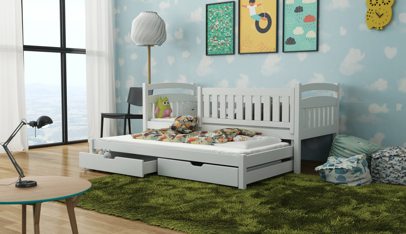 Wooden Bed Galaxy with Trundle and Storage
