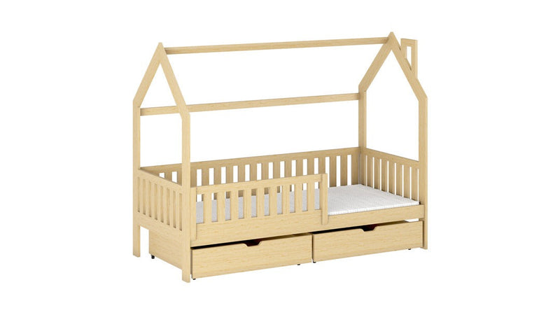 Wooden Single Bed Natan Bed With Storage