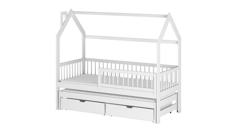 Wooden Single Bed Papi With Trundle