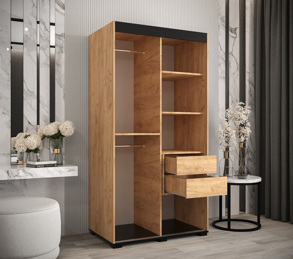 Sliding door wardrobe with deals dressing table